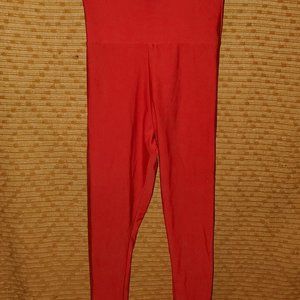 American Apparel Nylon Tricot Red Leggings Small